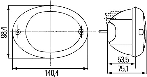 HELLA 2ZR 343 130-047 światło cofania - Agroluna - P21W - 12V/24V - dobudowa/montaż - do mocowania pionowego/do mocowania poziomego