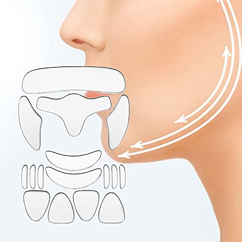 Kokiya Patches para rugas faciais reutilizáveis, almofadas para rugas, adesivos para testa e almofad