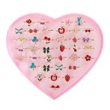 Jdbefuy 36 Pcs Kids Rings, Adjustable Children's Ring for Girls with Heart-Shaped Box, Adorable Toddler Ring Set for Birthday Gifts and Party Favours, Cute Little Girl Jewellery Rings (36)