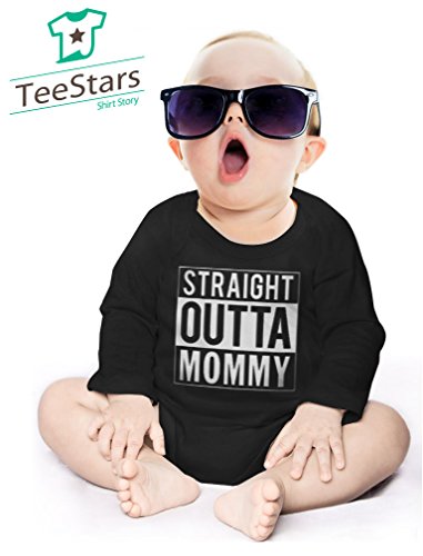 Image of Tstars Straight Outta Mommy Infant Funny Cute Unisex Baby Long Sleeve Bodysuit