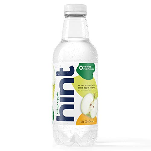 Hint Water Crisp Apple (Pack of 24) 16 Ounce Bottles, Pure Water Infused with Crisp Apple, Zero Sugar, Zero Calories, Zero Sweeteners, Zero Preservatives, Zero Artificial Flavors