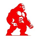 Silhouette musclée de gorille 51x58.4cm Culture du tatouage Rouge