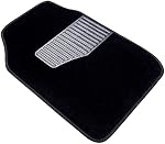 Amazon Basics Tapis de sol en caoutchouc universel pour voiture SUV Vanne & Un camion, 4-Piece, Noir, 63 cm L x 45 cm W (avant), 34 cm L x 45 cm W (réal)