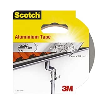 Scotch 47011548 aluminiowa taśma klejąca (48 mm x 15 m) srebrna
