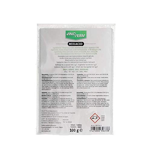 Brouwland Vinoferm Mixacid | Combinación de ácido para acidez de vino/mosto | 100 g