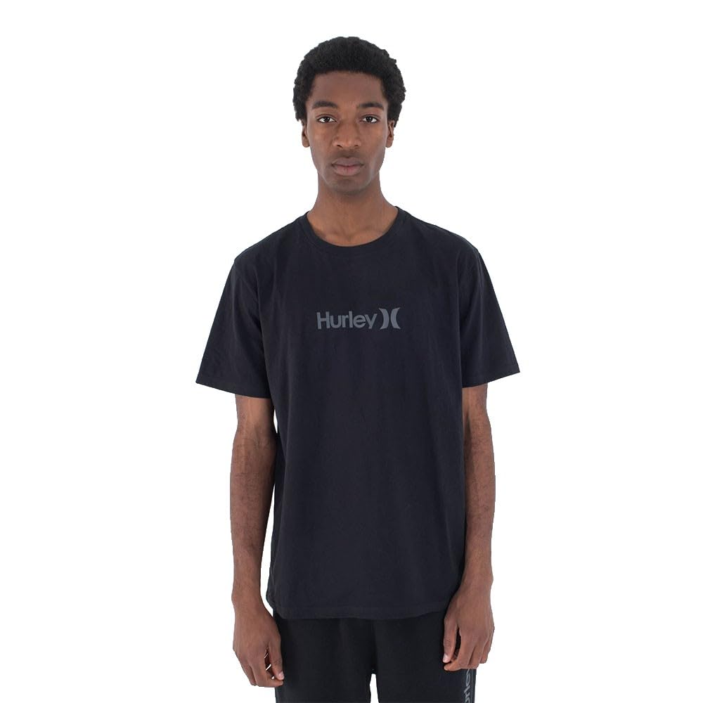 Hurley Mens Organic One & Only Short Sleeve T-Shirt, Black, S EU
