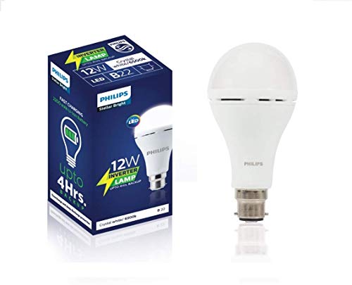 Philips 12W LED Emergency Bulb, Emergency Bulb For Home, Cool Day Light, Pack of 1, B22