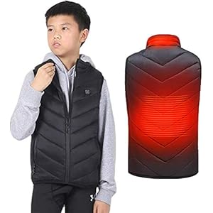 Elektrisch Verwarmd Vest Verwarmd Warm Jack Voor Kinderen, USB Oplaadbaar Winter Warm Vest Met Instelbare Temperatuur…