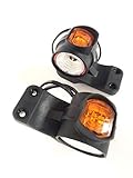 Juego de 2 unidades. 2 luces LED de gálibo de 113 x 86 x 52 mm, remolque, 12 V, 24 V, derecha + izquierda