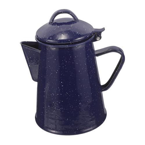SOLUSTRE Enamel Kettle Camp Tea Pot Enamel Coffee Pot for Home Office Outdoor Use