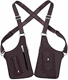 Hochwertige Unisex-Umhängetasche aus Leder – Verstellbare Schultertasche/Umhängetasche mit verstecktem Anti-Taschendieb-Design (Braun)