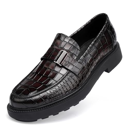 Image of Dress Shoes for Men,Classicial Leather Loafers Slip on Formal Business Shoes Penny