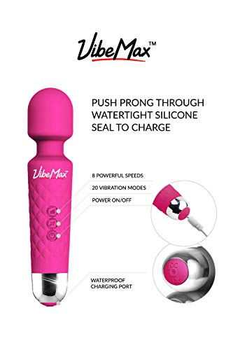 Rechargeable Handheld Personal Wand Massager by VibeMax: Wireless 