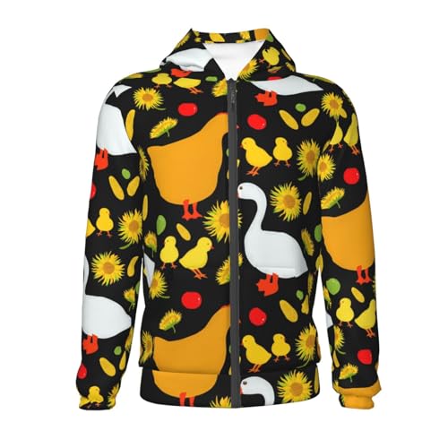 Farm Goose Kids Pullover Hoodies Boys Zip Up Sweatshirts Girls Athletic Clothes with Pocket2