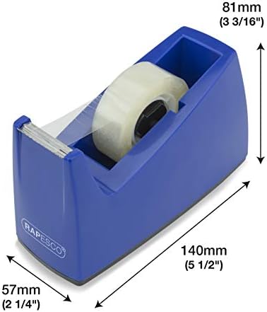 Rapesco 0774 300 Tape Dispenser for Small Core Tape - Blue - Tape Not Included