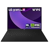 LG gram Pro 16-inch Lightweight Laptop Computer, Intel Evo Edition Powered by Intel Core Ultra7 255H Processor, NVIDIA RTX5050, Windows 11 Home, 32GB RAM, 2TB SSD, Black