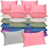 Kigley 24 Pack Mini Pillows 9.1 x 13.8'' Small Travel Soft Breathable Cotton Pillow for Travel Pet Neck Lumbar Purse Insert (Dark Color)