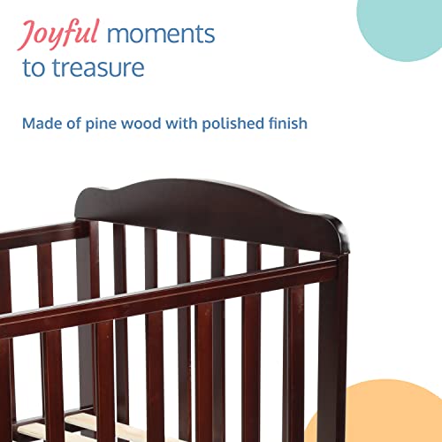Image of LuvLap C - 60 Baby Wooden Cot, New Zealand Pinewood Furniture, for New Born to 24 Months, Without Mattress (Cherry Red)
