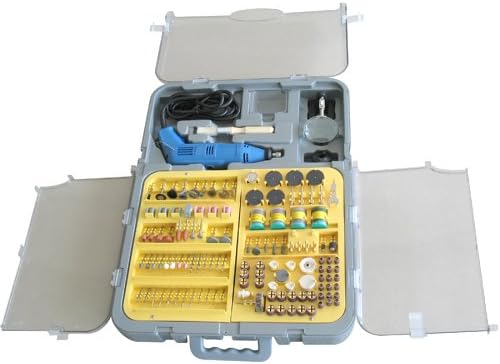 Tool Force A-RT1 1 Amp 30,000 Rotary Tool with 230 Accessories including 1/8-Inch, 3/32-Inch, and 1/16-Inch Collets