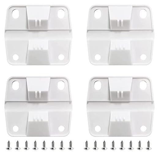 Ansook Cooler Replacement Plastic Hinges & Screws Set - Compatible with Coleman Coolers 5253 6262 6270 Cooler Hinges Replacement - for Rubbermaid Cooler Hinges (Set of 4)