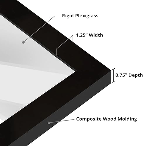 Miniatura 3 de Marco de fotos negro de 24 x 27 pulgadas para rompecabezas pósteres, fotos u obras de arte, juego de 4