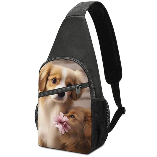 Cute Dog mochila deportiva tipo bandolera para senderismo miniatura 1