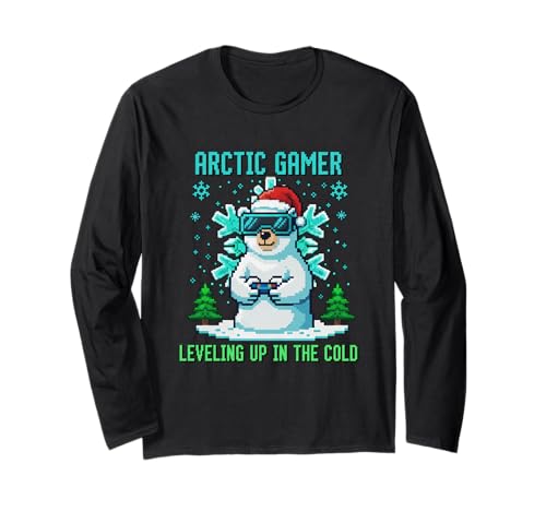 Arctic Gamer Pixel Art Retro 8-Bit Winter Geek Design (�A�[�N�e�B ����T�V���c
