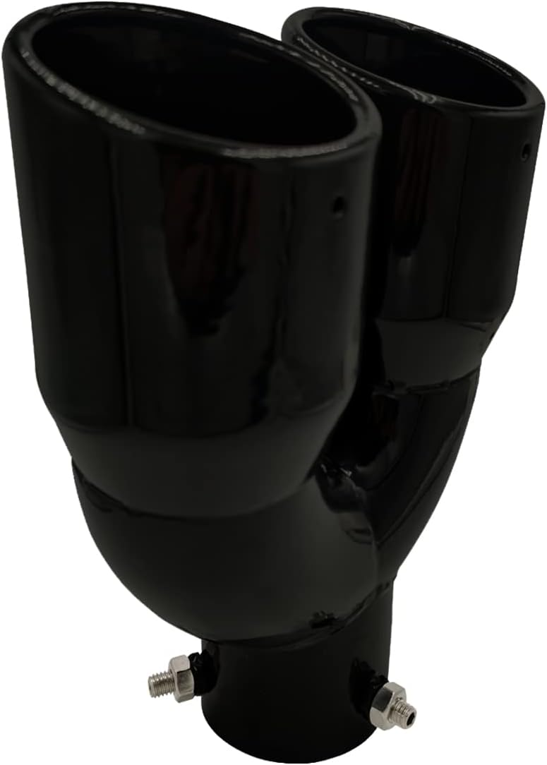 2.5 inch 6.3cm Universal Dual Exhaust Tip Stainless Steel Muffler Tail Pipe For Car Pickup trucks (Black Straight)