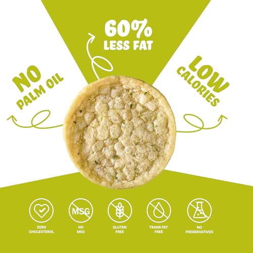Image of BRB Potato Popped Chips | Sour Cream and Herbs Flavour | Not Fried. Not Baked | 60% Less Oil, Lower Calorie, No Palm Oil, Healthy Snack | 5 x (48g /51g) Combo Pack (weight may vary)