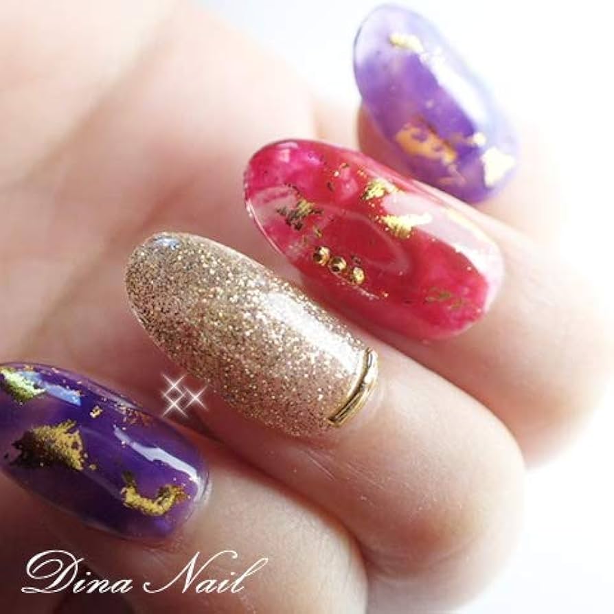 Amazon | DINAネイル ジェルネイル成人式ニュアンスデザイン