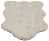 andiamo Fellteppich Cingoli, Teppich Kunstfell Schaffell, weicher Hochflor, Felldeko für Wohnzimmer und Schlafzimmer, Farbe:Beige, Größe:55 x 80 cm