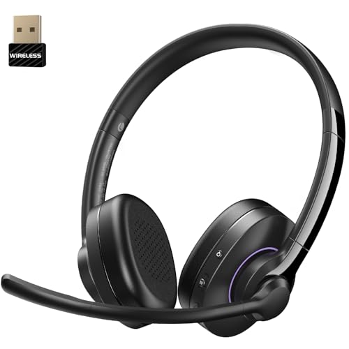 Masajoy Wireless Headset with Mic for Work, Headset Wireless Bluetooth V5.3 with AI Noise Cancelling...