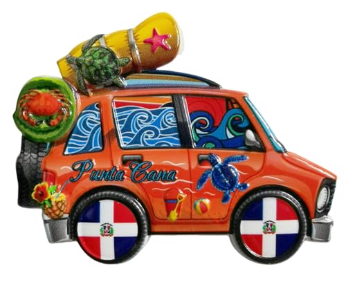 Punta Cana Dominica - Imán para nevera, recuerdo de viaje, decoración de nevera, calcomanía magnética 3D