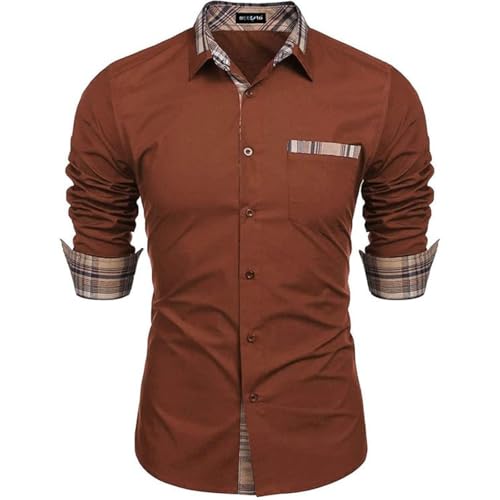 Image of DEELMO Men's Solid Regular Fit Shirt