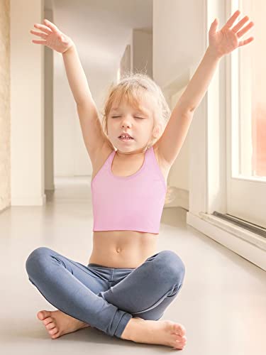 Image of Geyoga 6 Pieces Girls Dance Tank Top Racerback Crop Top Sleeveless Dance Outfit for Ballet Hip Hop Athletic Wear