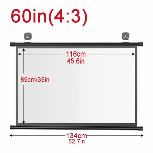 Pantalla manual portátil para proyector 60 pulgadas miniatura 6