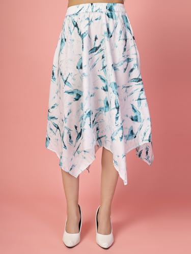 Image of OOMPH! Long Skirts for Women with Handkerchief Hem