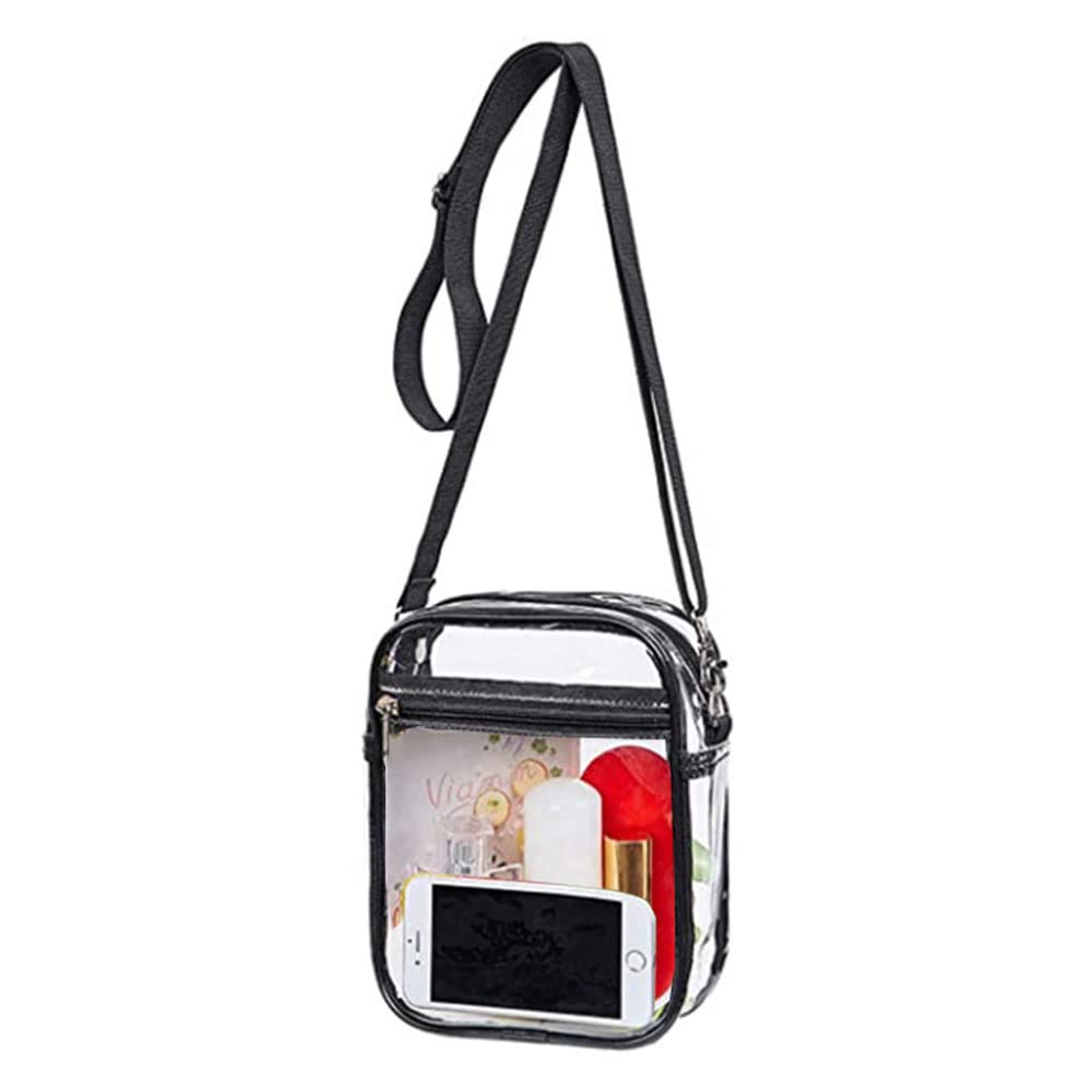 Sohapy Clear Crossbody Purse Bag, Stadium Approved for Concerts, Festivals,Travel for Men & Women