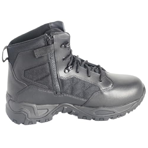 Smith & Wesson Men's Scout Hot Weather Polishable Toe Military Tactical Boots Side Ziper Work Combat Trooper Leather Boots (6-8 Inches)3