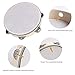 6in Hand-cranked tambourine, metal bells, and percussion instruments are ideal for church weddings, parties, and games, including wedding party games and KTV. The drumhead can be DIY (6in)