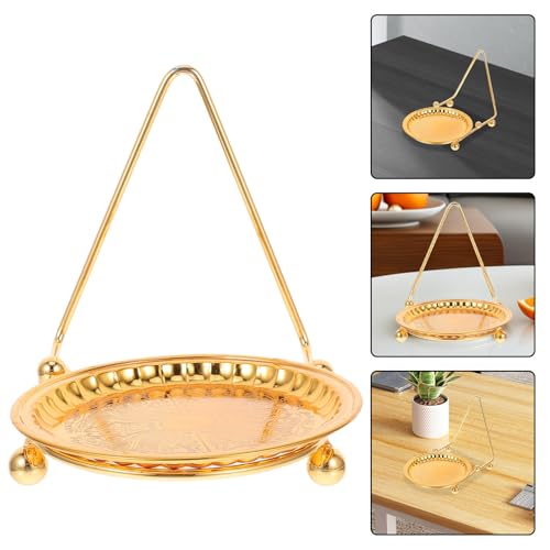 INOOMP Support à Tasse et Soucoupe, Petit Plateau à Bijoux, Fer, Style Européen Vintage, Surface Lisse, Rangement Stable, Gain de Place, Salon et Salle à Manger – vue 8