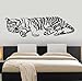 Adesivo da parete in vinile Tiger Sleeping Jungle Africa Predator Cool Interior Decor per soggiorno Adesivo in vinile di grandi dimensioni Murals57x17cm