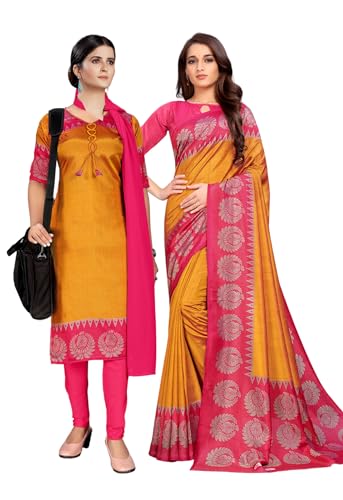 Chemisier sari sans couture en soie pour uniforme scolaire et professionnel confortable