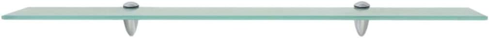 Floating Shelf Set, 2 Clear Tempered Safety Glass Wall Shelves, 31.5 x 3.9 Inch, Modern Room Decor for Bathroom, Bedroom, Living Room