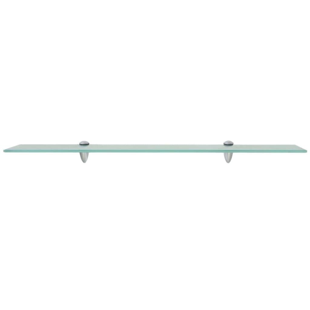 Juego de 2 estantes flotantes, 80 x 10 cm, 8 mm, cristal de seguridad transparente con pinzas de zinc, soporta hasta 15 kg, moderno estante de pared de cristal para baño, salón, dormitorio