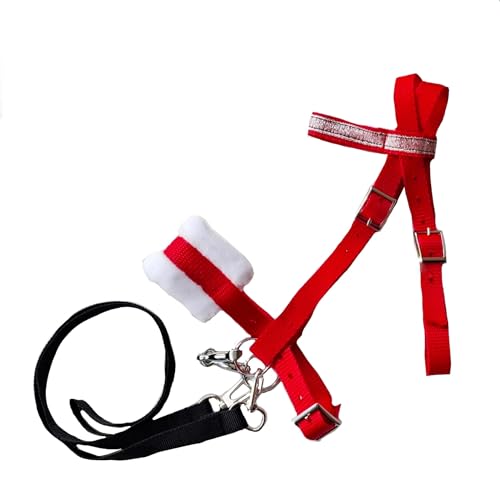 Hobby Horse Bridle with bit - Red Bridle for Stick Horse - Toy Hobbyhorse Items - Hobby Horse Stuff