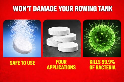 Image of Rowing Machine Water Cleaning Tablets | Universal Water Rowing Machine Tank Cleaner | Safe, Eco-Friendly Formula | 4 Tablets