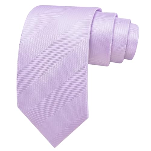 Image of Barry.Wang Silk Men Ties Formal Stripes Necktie and Tie Clip for Wedding Party Business Fashion Classic