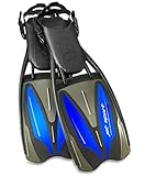 Scubapro Jet Sport Fins, Scuba Pro Diving Fin (Black Blue, X-Large (11-13))