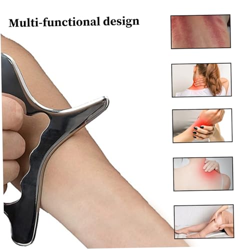 Gua Sha en acier inoxydable pour le corps : outil de massage de 5,9 x 3,2 pouces